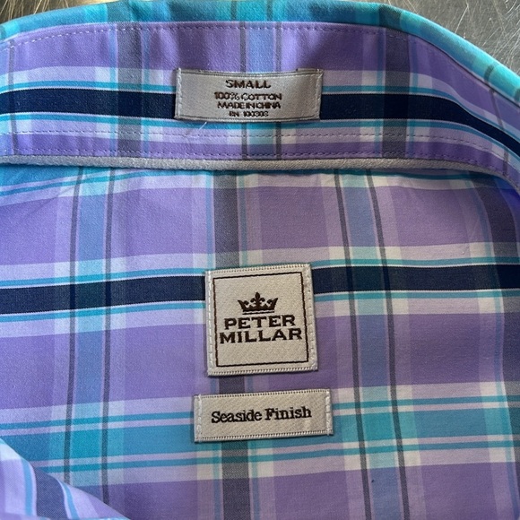 Peter Millar long sleeve button down collar shirt.  S - Picture 7 of 7